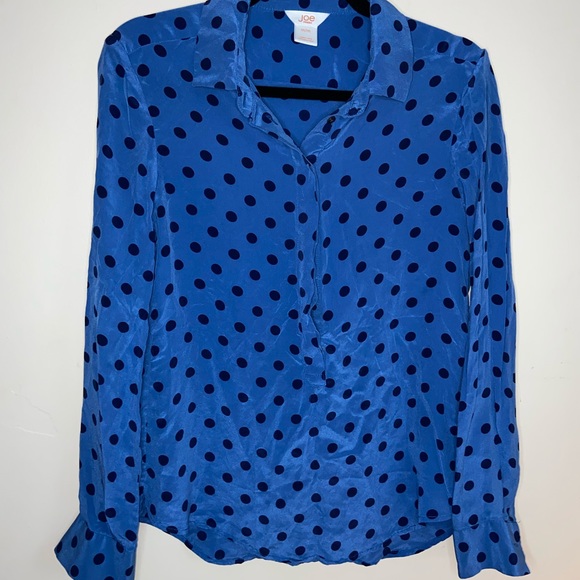 Joe Fresh Blue Polka-Dot Blouse - Picture 2 of 4